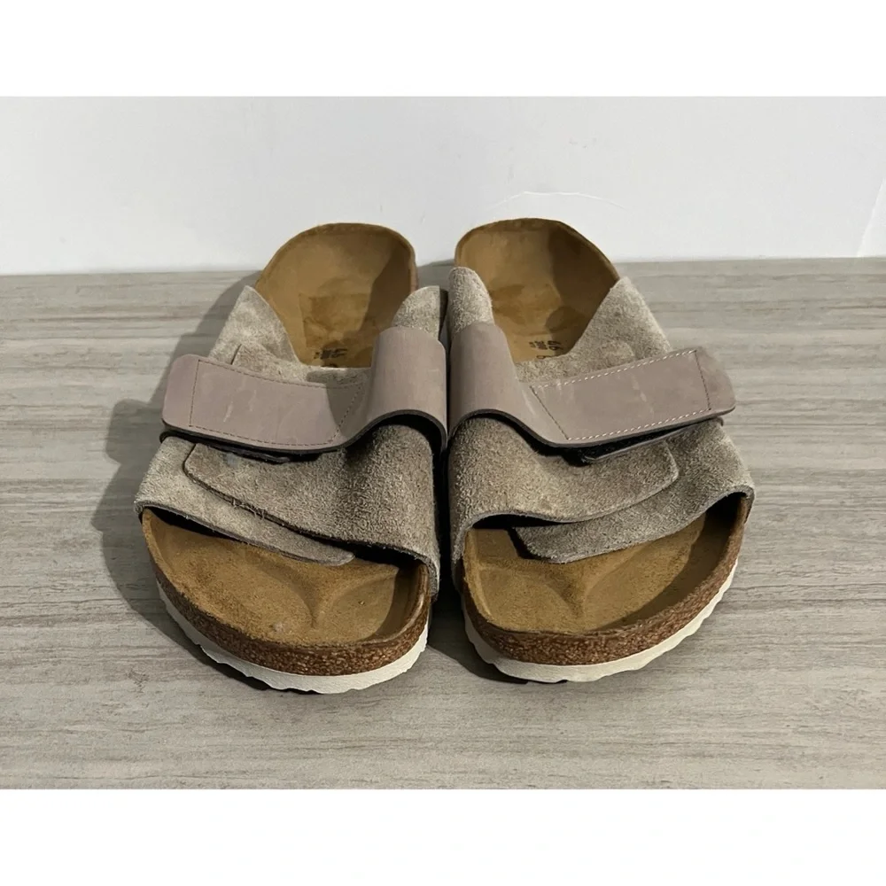 +NEW Birkenstock Kyoto nubuck suede slides men size 46 EU - US 13